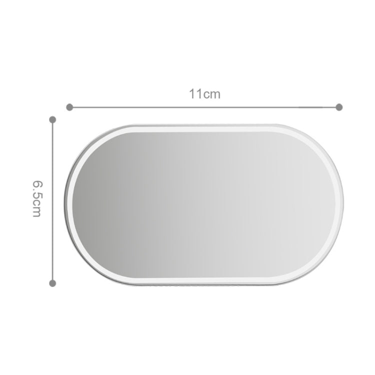 Sun Visor High-Definition Mirror Stainless Steel Makeup Mirror, Oval Small, Oval Large
