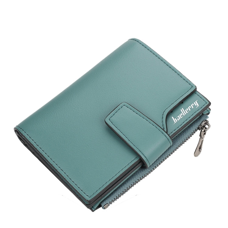 Baellerry N5013 Ladies Cropped Wallet Multi-Card Slot Zipper Buckle Coin Purse, Purple, Navy Blue, Black, Pink, Jujube Red, Gray Green, Grey, Brown, Dark Pink, Light Blue