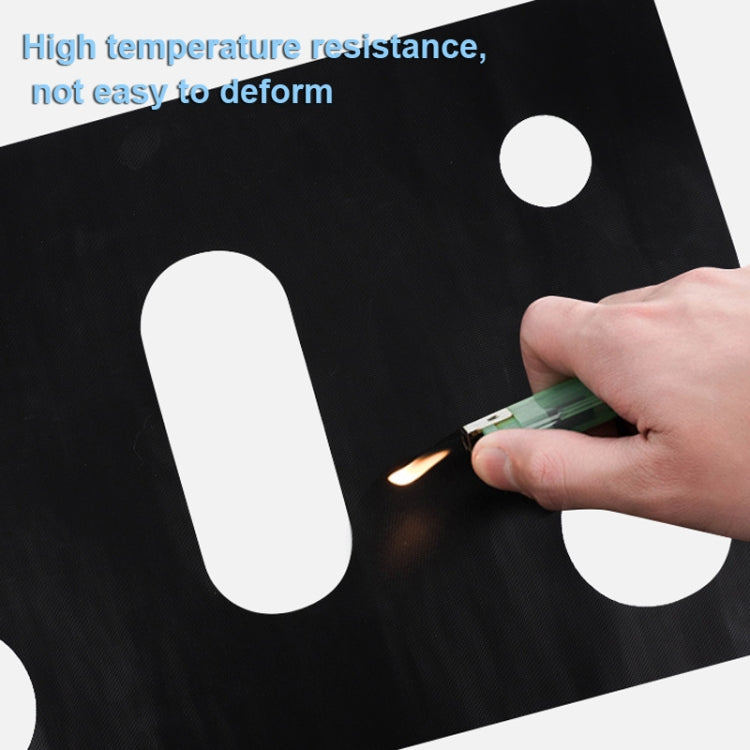 Gas Stove 5-hole Oil-proof Pad Teflon Protective Cover Anti-dirty Pad