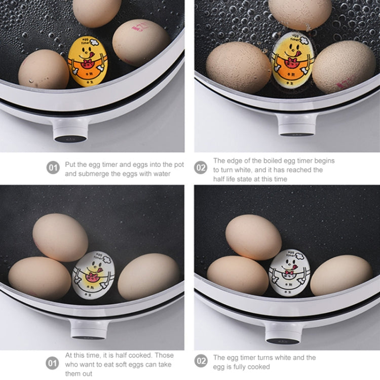 Boiled Egg Timer Reminder Color-changing Cartoon Egg Timer, Specification: Japanese, Yellow Chick, Red Chick, Green Chick, Purple Chick, Orange Chick, Pink Chick, Japanese