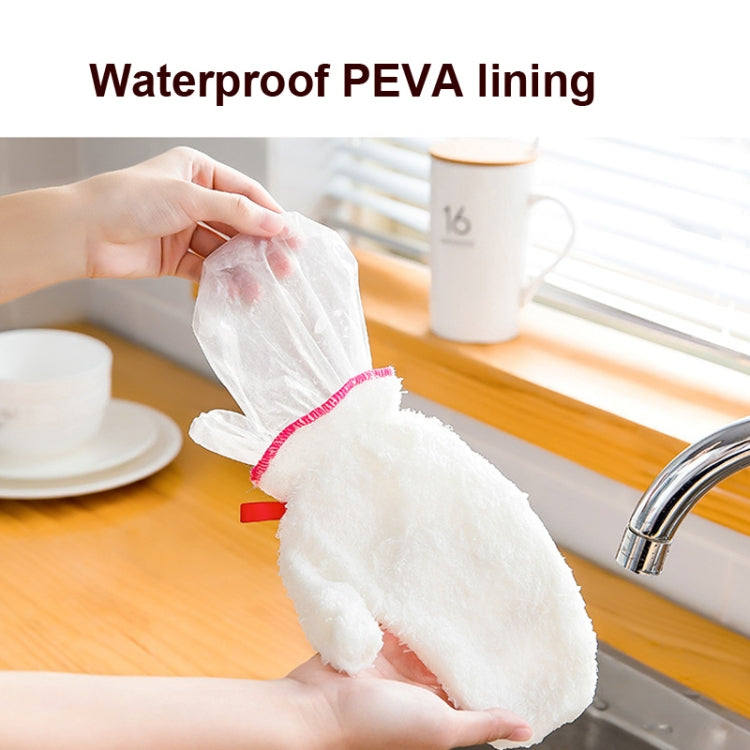 2pcs Kitchen Cleaning Dishwashing Gloves Thickened Bamboo Fiber Gloves