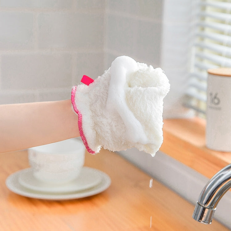 2pcs Kitchen Cleaning Dishwashing Gloves Thickened Bamboo Fiber Gloves