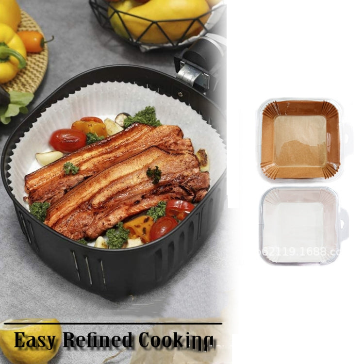 50pcs / Box Air Fryer Liner Baking Oil-absorbing Oil-proof Paper Tray, Normal Color 50 PCS, White 50 PCS