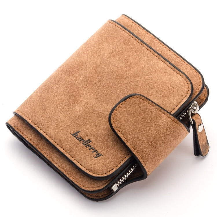 Baellerry Ladies Buckle Nubuck Leather Coin Purse Cute Small Fresh Student Wallet, Black, Rose Red, Light Blue, Brown, Light Pink, Grey, Deep Blue, Bright Red, Dark Red, Soot