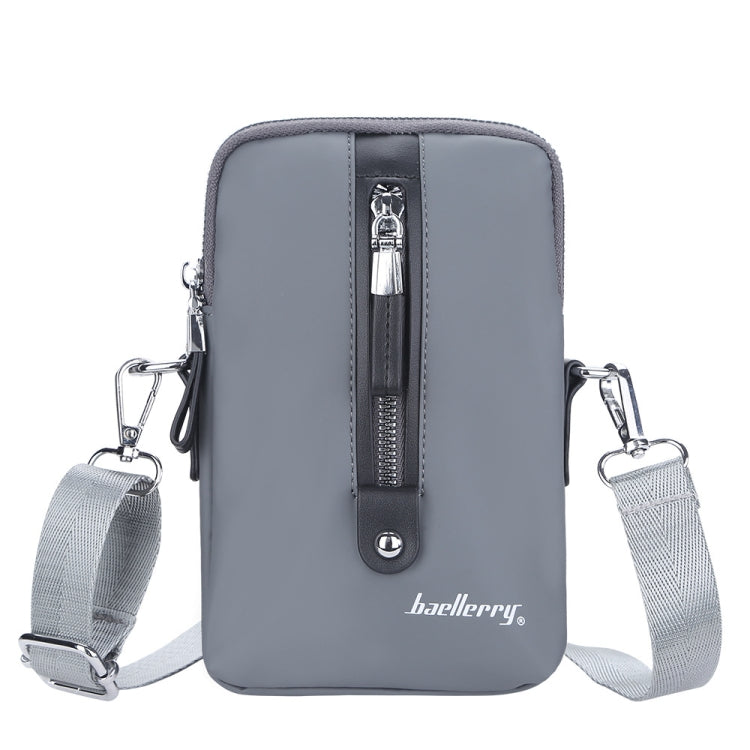 Baellerry Men Shoulder Bag Simple Casual Large Capacity Messenger Bag Business Zipper Wallet, Blue, Black, Grey