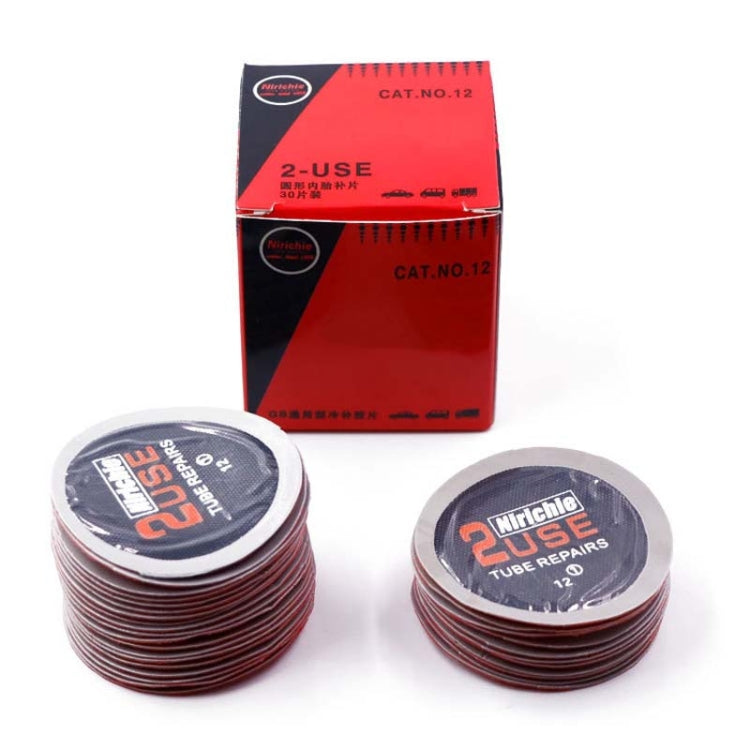 Nirichie 60mm Round Car Tire Repair Patch Tire Repair Cold Patch Film, 60mm Round Car Tire Patch