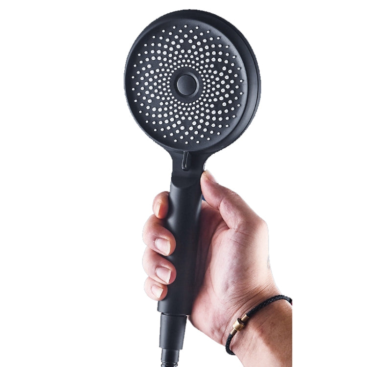 Home Handheld Silicone Supercharged Shower Nozzle, Style:, White, Black, Silver, White+Soft Tube+Space Aluminum Seat, Black+Soft Tube+Space Aluminum Seat, Silver+Soft Tube+Space Aluminum Seat