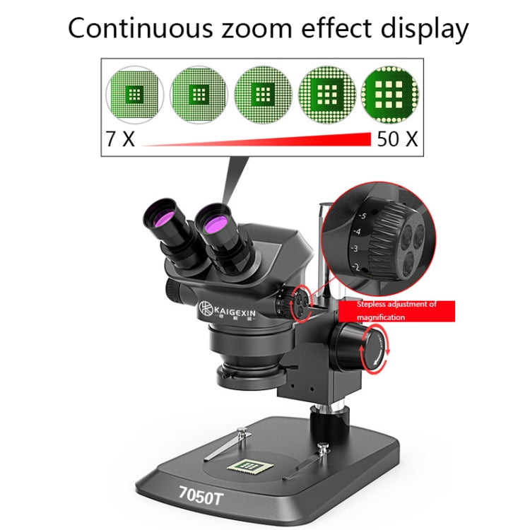 KAIGEXIN 7-50X High-definition Binocular Continuous Zoom Microscope