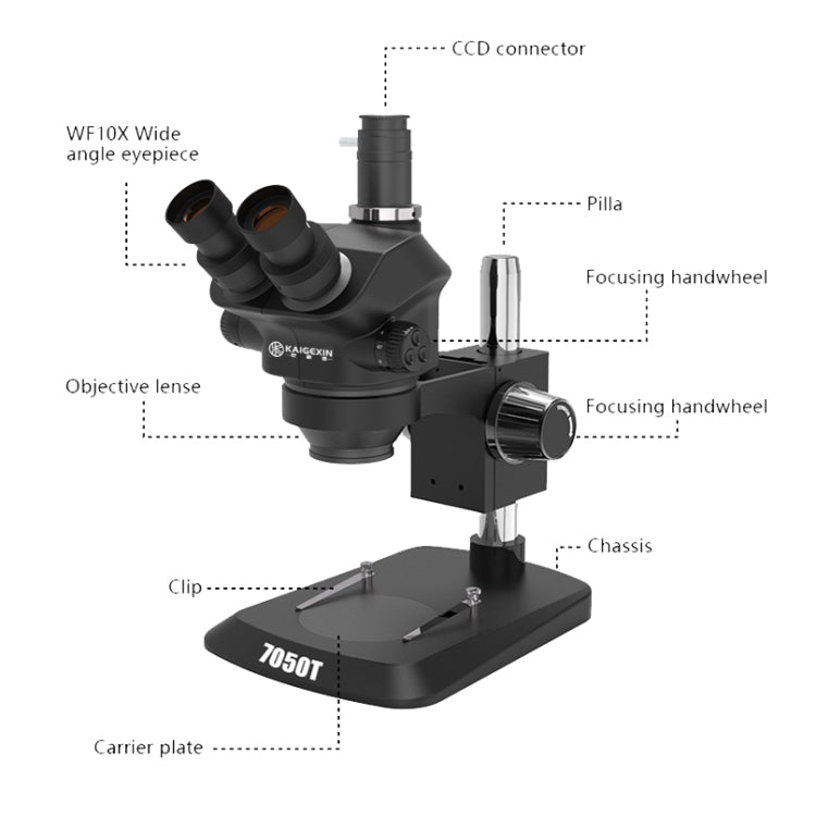 KAIGEXIN 7-50X High-definition Binocular Continuous Zoom Microscope