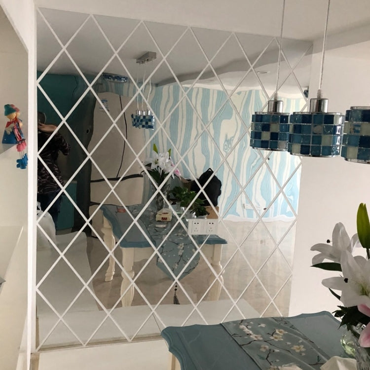 Rhombus Stitching Background Acrylic Mirror Decorative Stickers, Golden Small, Golden Medium, Golden Large, Silver Small, Silver Medium, Silver Large, Black Small, Black Medium, Black Large, Brown Small, Brown Medium, Brown Large, Blue Small, Blue Medi...