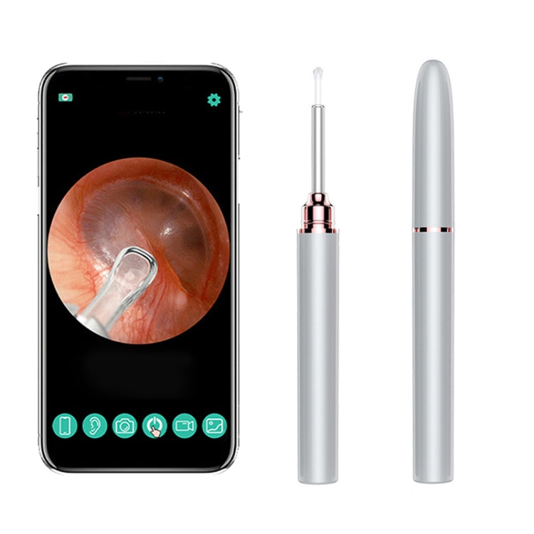 TES02 WIFI High-definition Intelligent Visual Ear Scoop, Dazzling Black, Silver White, Ink Green