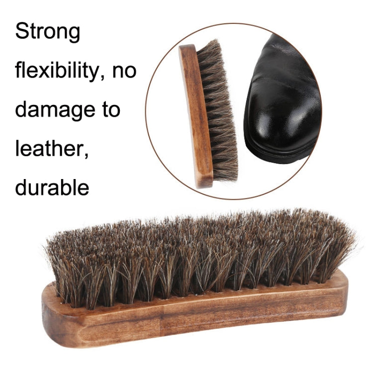 Horse Mane Shoes Brush Mahogany Brush Fur Shoes Cleaning And Dust Brush, Shoes Dust Brush