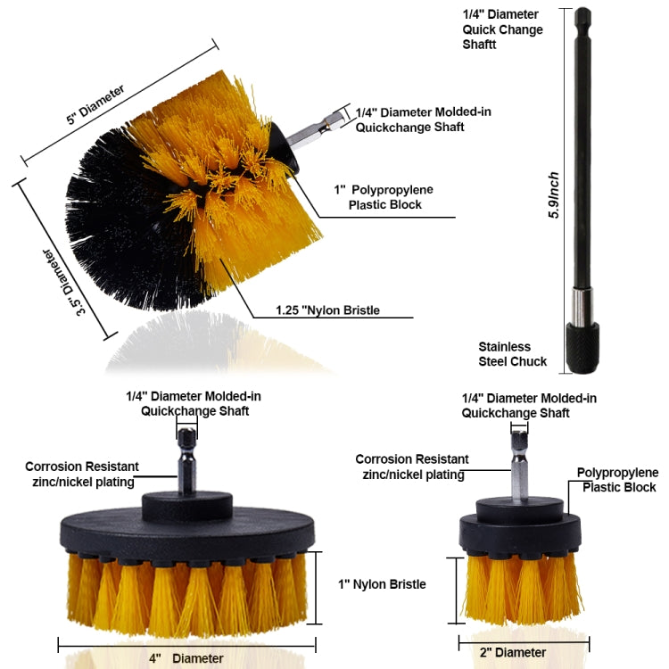 26 PCS / Set Car Beauty Car Wash Detail Brush Electric Drill Brush Outlet Brush, 26 PCS / Set Yellow, 26 PCS / Set Red