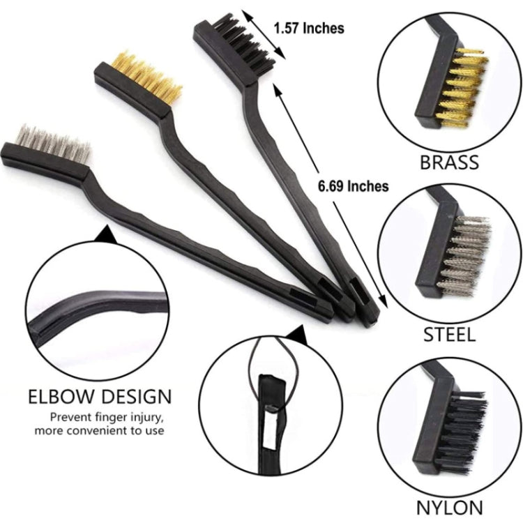 16 PCS / Set Car Washing Tool Brush Drill Cleaning Brush Tire Cleaning Floor Brush, 16 PCS / Set Red, 16 PCS / Set Blue