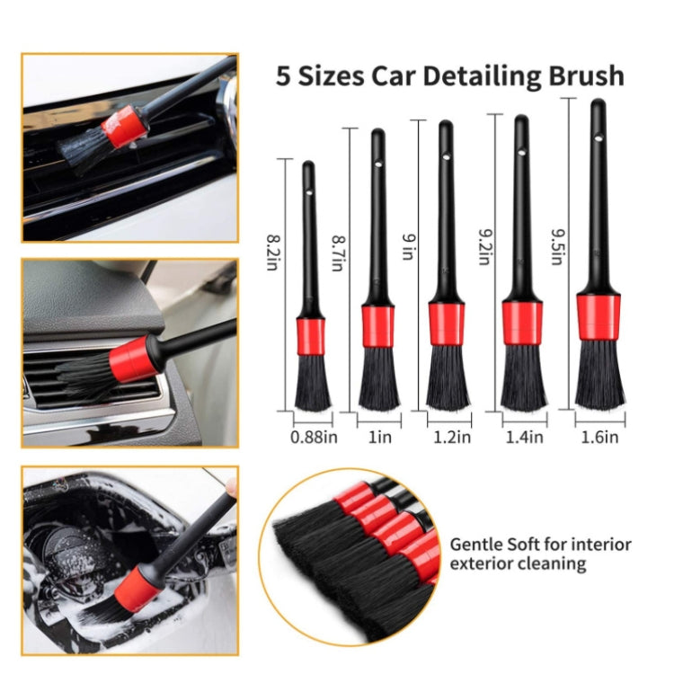 16 PCS / Set Car Washing Tool Brush Drill Cleaning Brush Tire Cleaning Floor Brush, 16 PCS / Set Red, 16 PCS / Set Blue