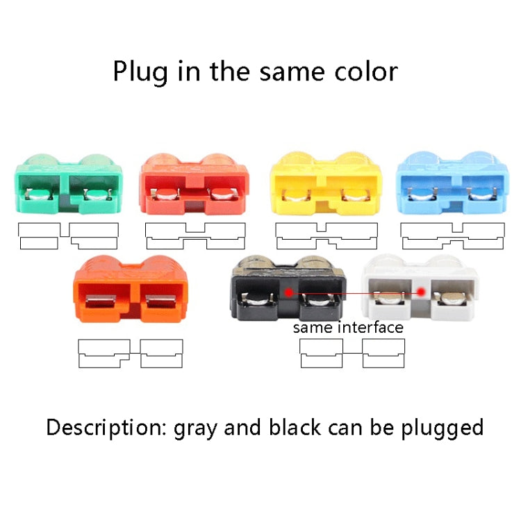 SHENG EN DI Connector Lithium Battery Charge And Discharge Electric Plug, SG 50A 600V Red, SG 50A 600V Black, SG 50A 600V Blue, SG 50A 600V Yellow, SG 50A 600V Orange, SG 50A 600V Green, SG 50A 600V Gray