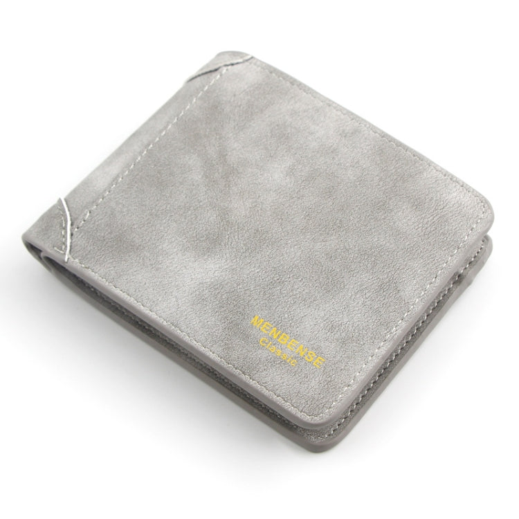 Menbense Matte Short Large Capacity Fashion Casual Adapter Male Wallet, Light Grey, Navy Blue, Black, Dark Gray, Light Brown