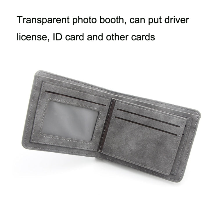 Menbense Matte Short Large Capacity Fashion Casual Adapter Male Wallet, Light Grey, Navy Blue, Black, Dark Gray, Light Brown