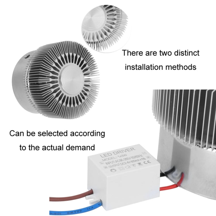 LED Aluminum Aisle Light Sunflower Corridor Lamp Decorative Light, Visible Installation 1W, Visible Installation 3W, Invisible Installation 1W, Invisible Installation 3W