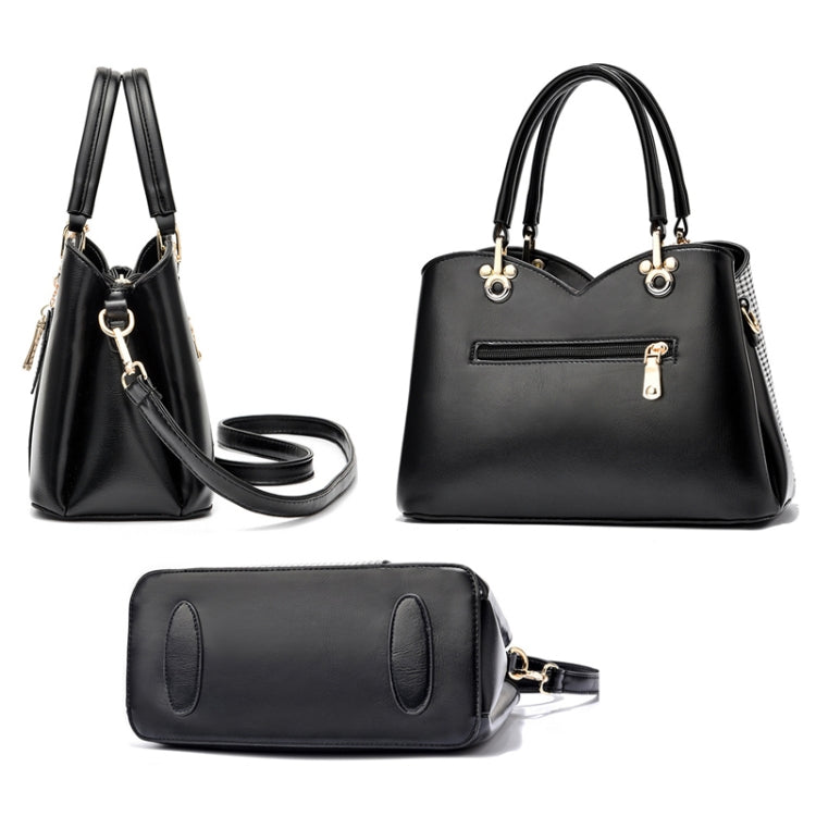 Lattice Texture Large Capacity Handbag