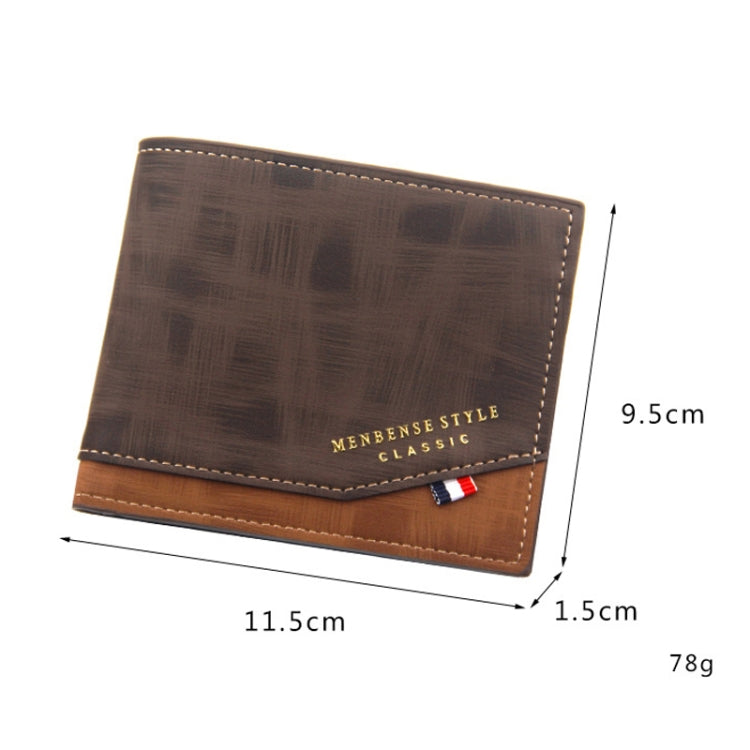 Menbense Hot Stamping Hinge Short Matte Multi-Card Large Capacity Male Wallet, D3301-4 Black, D3301-4 Light Brown, D3301-4 Dark Brown, D3301-5 Black, D3301-5 Light Brown, D3301-5 Dark Brown