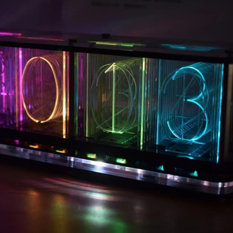 ساعة رقمية كاملة الألوان RGB، زينة DIY، RGB كاملة الألوان