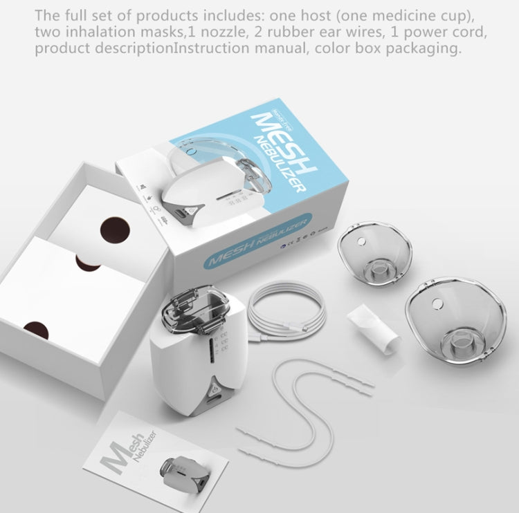 Hands-free Wearable Micro-mesh Nebulizer for Adults and Children ,Style:, With EU Plug