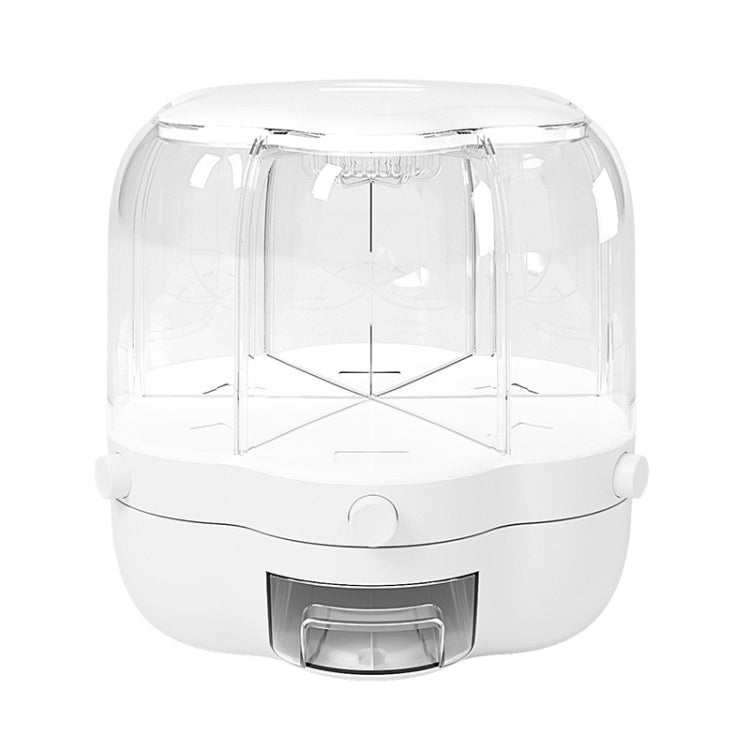Grain Mixed Food Storage Box Rice Barrel Rotatable Seal Transparent Storage Box, Size: