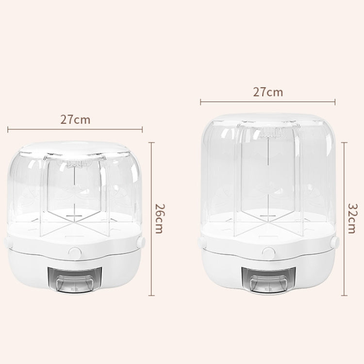Grain Mixed Food Storage Box Rice Barrel Rotatable Seal Transparent Storage Box, Size: