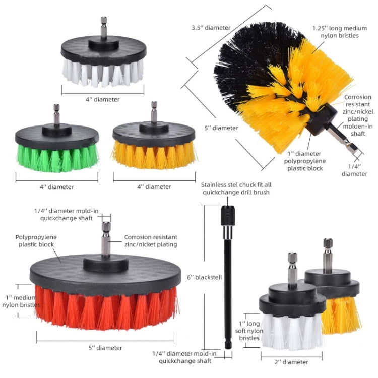 Universal Rod Cleaning Dust Removal Polishing Electric Drilling Brush Set, 24 PCS / Set