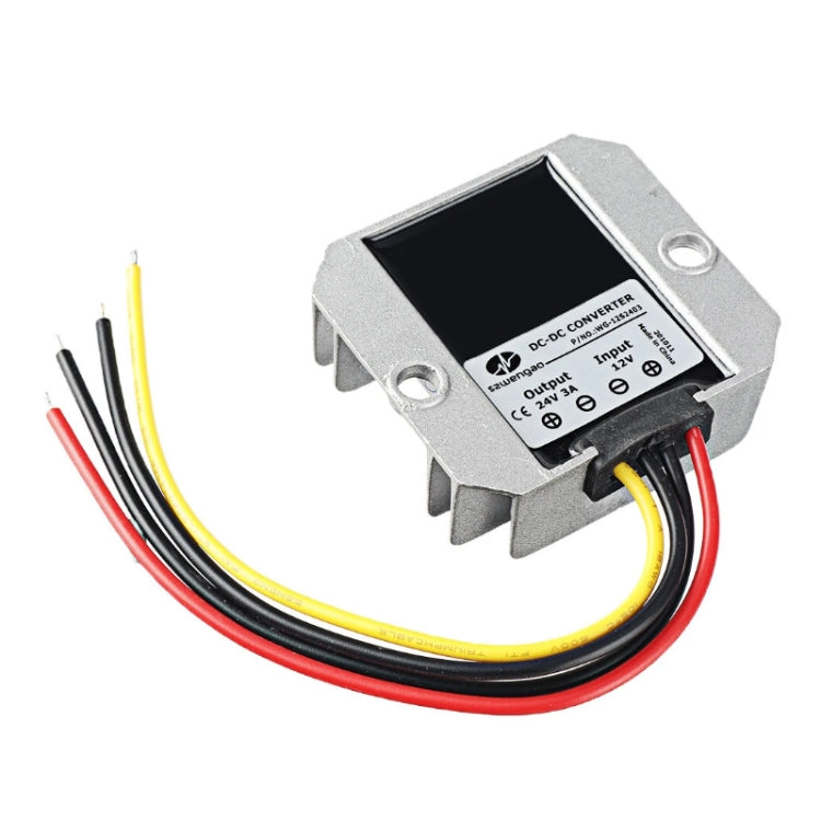 72W 12V To 24V 3A Waterproof Car Voltage Regulator, 72W 12V To 24V