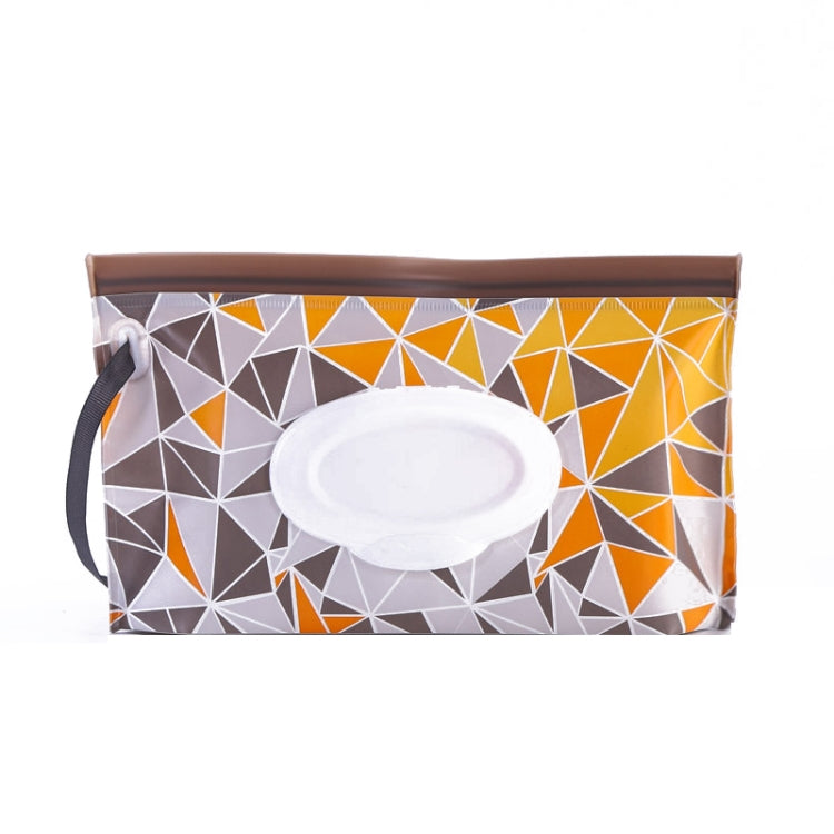 Baby EVA Wet Wipes Bag Portable Flip Removable Sanitary Wet Wipes Bag, Cactus, Red Flower, Feather, Triangle, Crown, Shell, Style 3, Dot, Black And Grey Stripe, Floating Object, Gear, Cat Claw, Geometric Figure, Space, Whale, Orange Space, Big Round Ba...