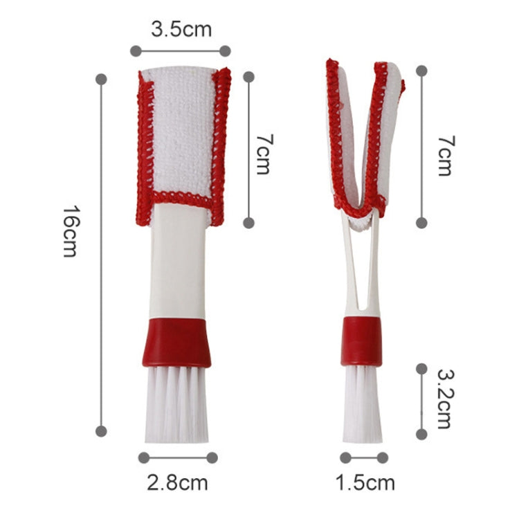 Car Wash Brush Soft Hub Multi-Function Dust Removal Tool, Red White Air Outlet Brush, Red Gray Air Outlet Brush, Red Sponge Brush, Red Wheel Brush