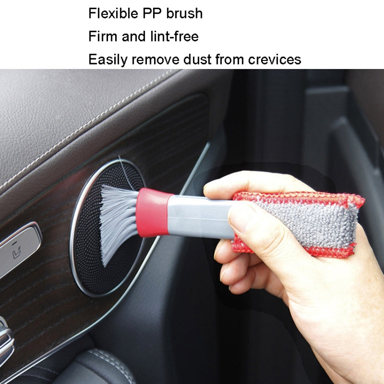 Car Wash Brush Soft Hub Multi-Function Dust Removal Tool, Red White Air Outlet Brush, Red Gray Air Outlet Brush, Red Sponge Brush, Red Wheel Brush
