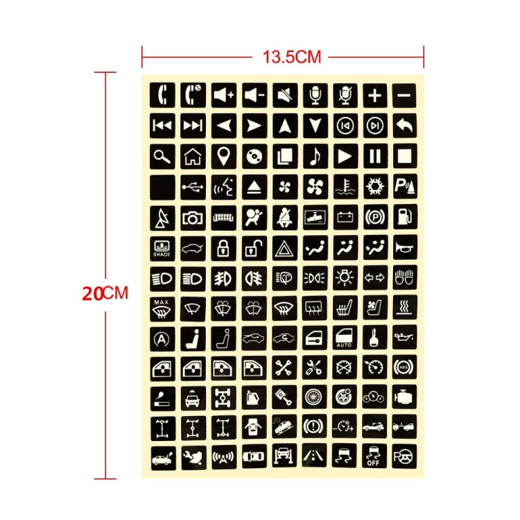Car Button Luminous Sticker General PET Waterproof Wear-Resistant Car Sticker, 3 PCS Number 2