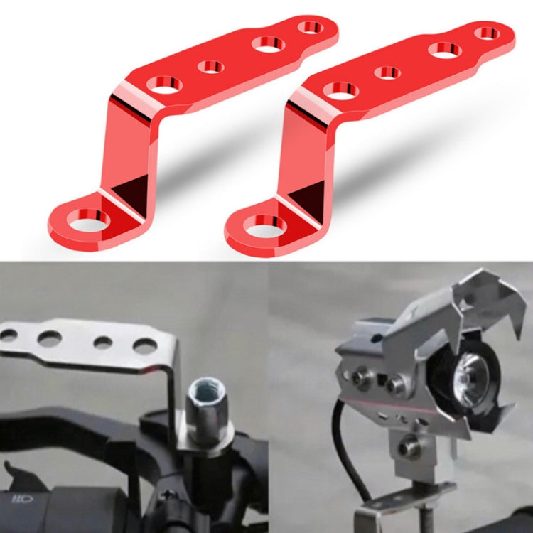 2 PCS Multifunction Motorcycle Modification Accessories Rearview Mirror Lamp Bracket, Black, Blue, Red, Gold, Silver, Orange