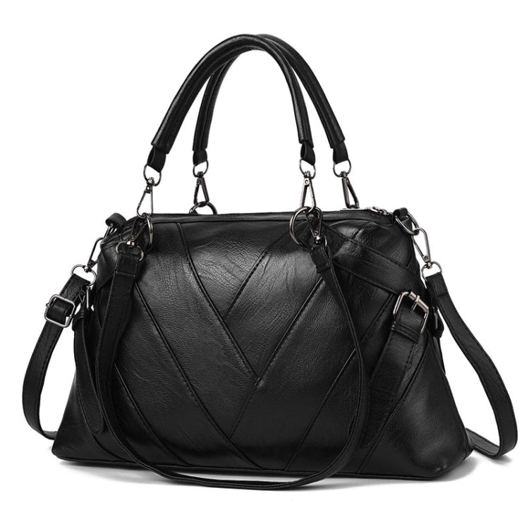 TFZ 250 Geometric Colorblock Soft Leather Handbag