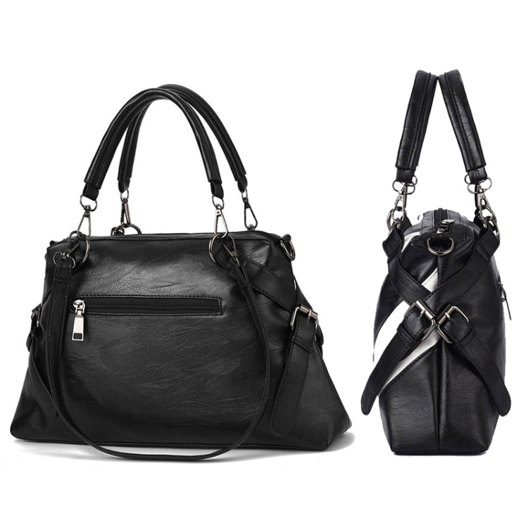 TFZ 250 Geometric Colorblock Soft Leather Handbag