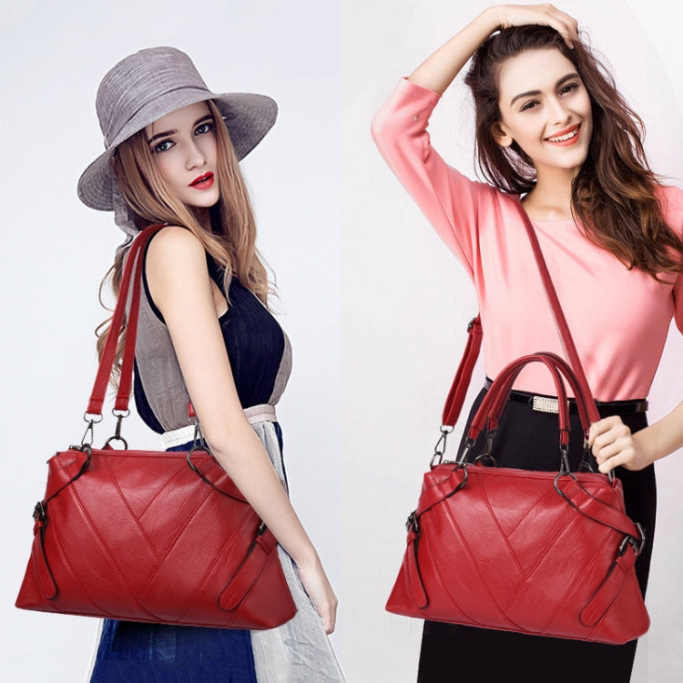 TFZ 250 Geometric Colorblock Soft Leather Handbag