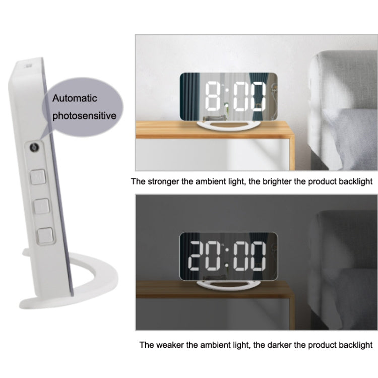ساعة منبه USB متعددة الوظائف مزودة بخاصية الاهتزاز LED، TS-8202