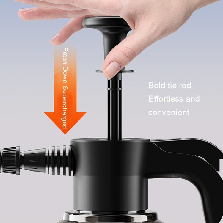 Car Washing Foam Spray Pot Home Handheld Gas Pressure Sprayer, Transparent Black