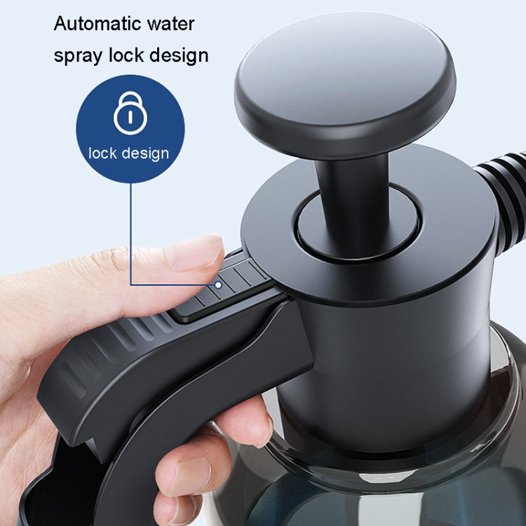Car Washing Foam Spray Pot Home Handheld Gas Pressure Sprayer, Transparent Black