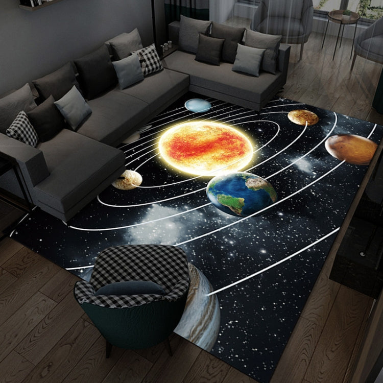 3D Visual Cartoon Cosmic Planet Living Room Carpet, 40x60cm, 50x80cm, 60x90cm