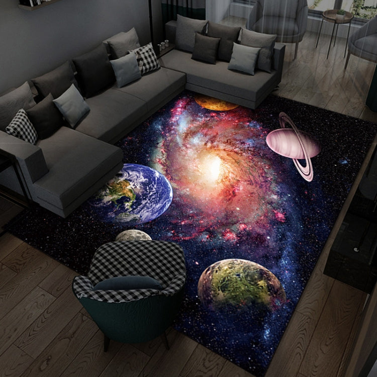 3D Visual Cartoon Cosmic Planet Living Room Carpet, 40x60cm, 50x80cm, 60x90cm