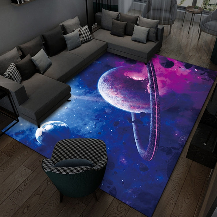3D Visual Cartoon Cosmic Planet Living Room Carpet, 40x60cm, 50x80cm, 60x90cm