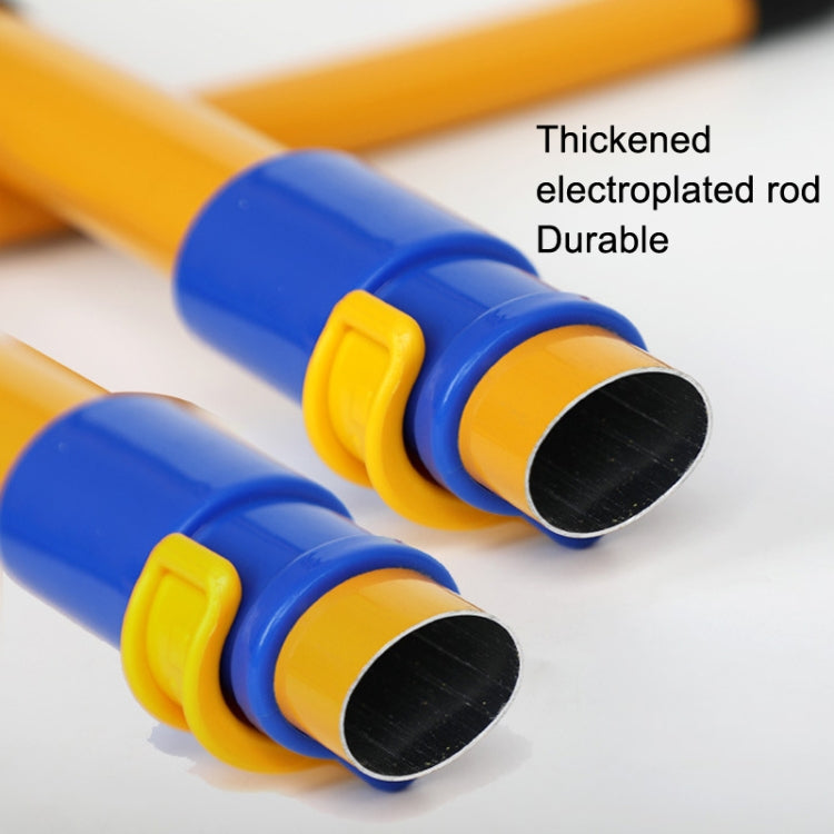Retractable Curved Rod Soft Fur Car Wash Mop, Curved Rod Yellow Black, Curved Rod Yellow Blue
