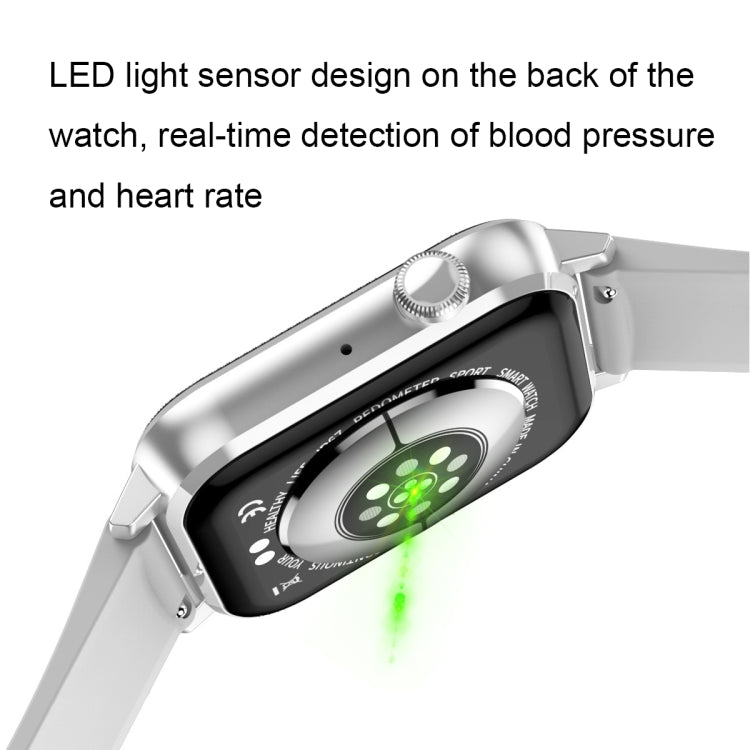 ساعة ذكية HD6 متعددة الوظائف لمراقبة معدل ضربات القلب، مقاس 1.69 بوصة، أسود، فضي، وردي، أخضر فاتح، أخضر