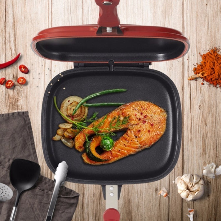 Household Pan Double Side Grill Fry Pan Cookware Double Face Pan, 28cm, 32cm