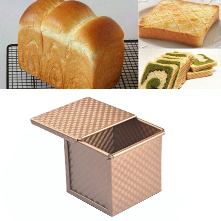 Square Toast Box Non-Stick Water Cube Toast Mold, Style:, 8832 8x7.5x6.5cm Ripple Gold, 8759 11.8x11x10.3cm No Ripple Gold, 8772 8x7.5x6.5cm No Ripple Gold, 8765 11.8x11x10.3cm Ripple Gold