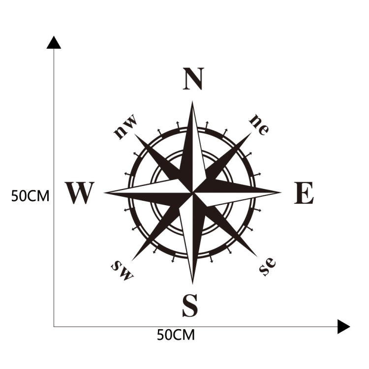 D-336 Car Compass Graphic Sticker Hood Car Body Universal Sticker, D-336